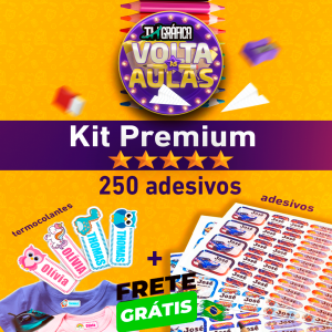 kit 200und etiquetas escolar + Termocolantes Adesivo impressão digital (4x5) ( 4x2) (4x1) colorido A prova d`agua corte reto 
